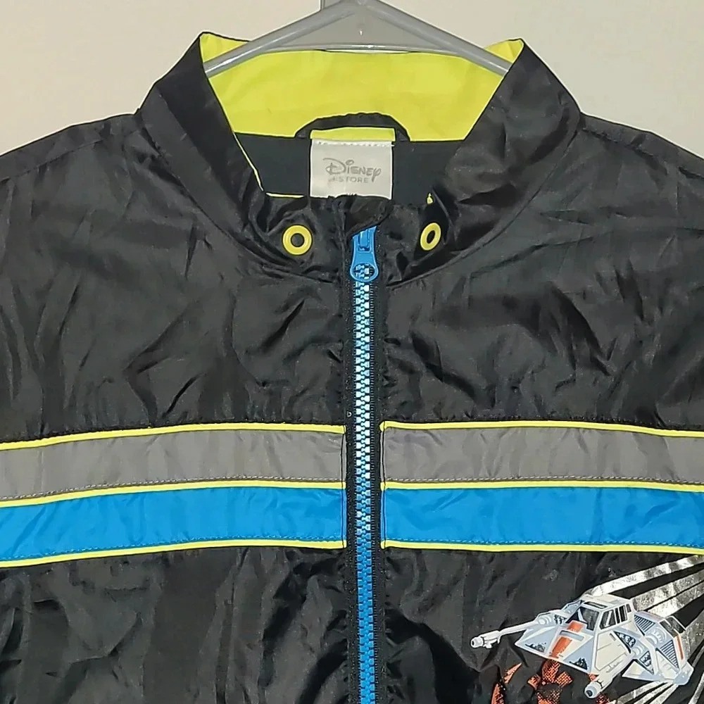 Disney Store Star Wars boys zip-up raincoat Darth Vader embroidery black LOT G - Picture 7 of 14